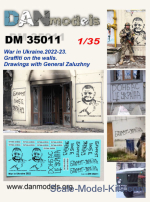 DAN35011 Accessories for diorama. Graffiti on the walls. drawings with General Zaluzhny. (War in Ukraine 2022