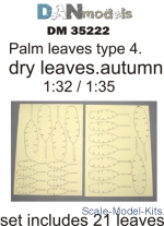 DAN35222 Palm leaves, type 4, yellow (dry leaves. autumn)