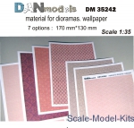 DAN35242 Material for dioramas, wallpaper (7 types), Part 2