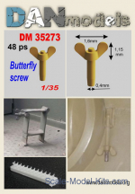 DAN35273 Accessories for diorama. Wing screw. Butterfly screw lock Set No 1 48 pcs
