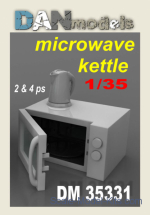 DAN35331 Accessories for diorama. Microwave & Kettle 2 & 4 pcs