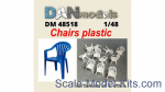 DAN48518 Accessories for diorama. Plastic chairs 8 pcs