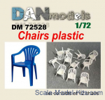 DAN72528 Accessories for diorama. Plastic chairs 12 pcs