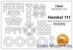 Decals / Mask: Mask for He-111 (All modifications) and wheels masks (Roden), KV Models, Scale 1:72