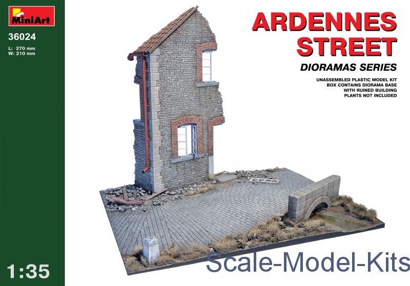 Miniart 35536-1/35 Ruined Building 1/35 Scale Plastic Model Figure Detalis 37 