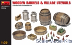 MA35550 Wooden barrels & village utensils