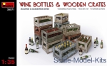 MA35571 Wine bottles and wooden crates