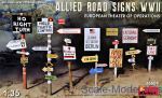 MA35608 Allies Road Signs WWII. (European Theater Of Operations)