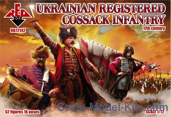 Ukrainian Registered Cossack Infantry 17th Century Red Box Plastic