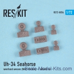 Detailing set: Wheels set for Uh-34 Seahorse / Westland Wessex (NAVY versions), Reskit, Scale 1:72